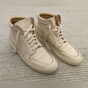 Nisolo Reina High Top Sneakers in White Bone Size 9.5